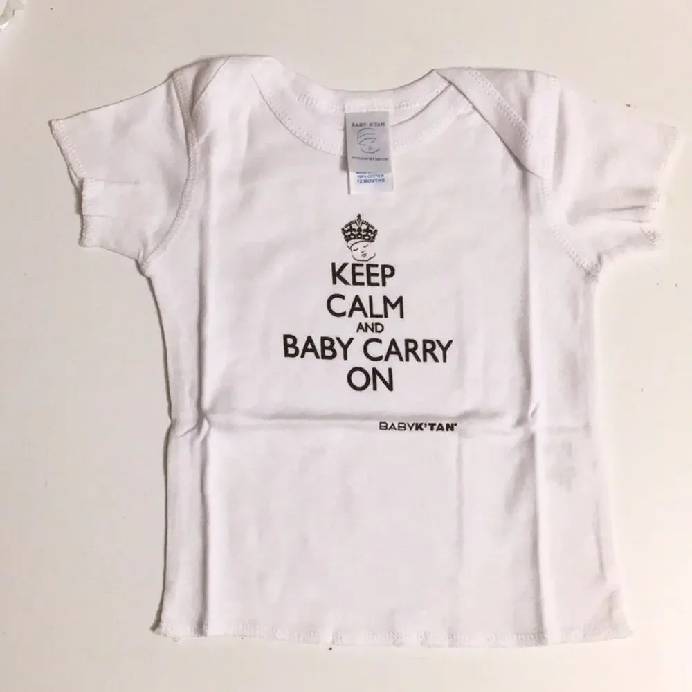 Baby K’TAN Keep Calm & Carry On top size 12m NWT